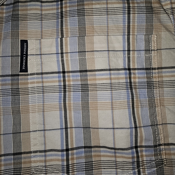 Armani exchange button down short sleeved collared shirt. Slim fit Large - Picture 2 of 10